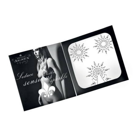 Пэстис из кристаллов Petits Joujoux Gloria set of 3 - Silver, украшение на грудь и вульву || 