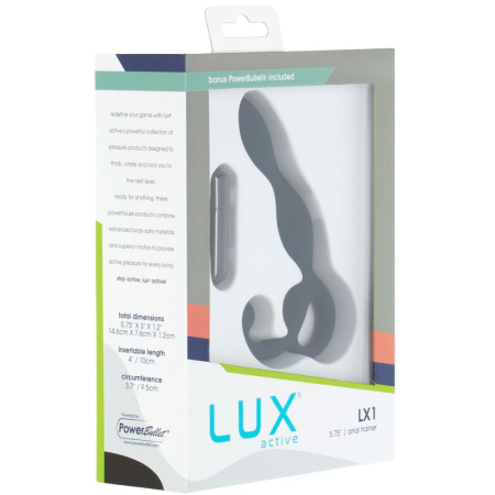 Массажер простаты Lux Active LX1 Anal Trainer 5.75″, Dark Blue, вибропуля в комплекте || 