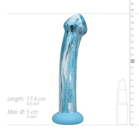 Стеклянный дилдо Gildo - Ocean Ripple Glass Dildo || 