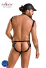Комплект эротического мужского белья Passion 038 Set John L/XL Black, боди, кепка || 