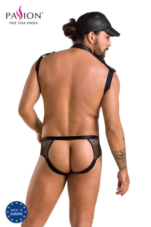 Комплект эротического мужского белья Passion 038 Set John L/XL Black, боди, кепка || 