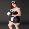 Костюм горничной JSY «Послушная Эльма» Plus Size Black, платье, передник, головной убор горничной || 