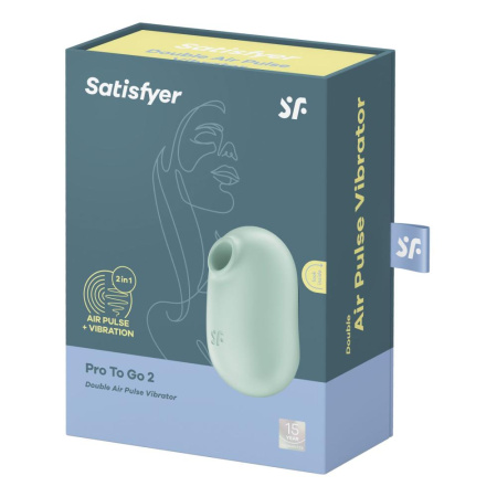 Вакуумный стимулятор с вибрацией Satisfyer Pro To Go 2 Mint || 