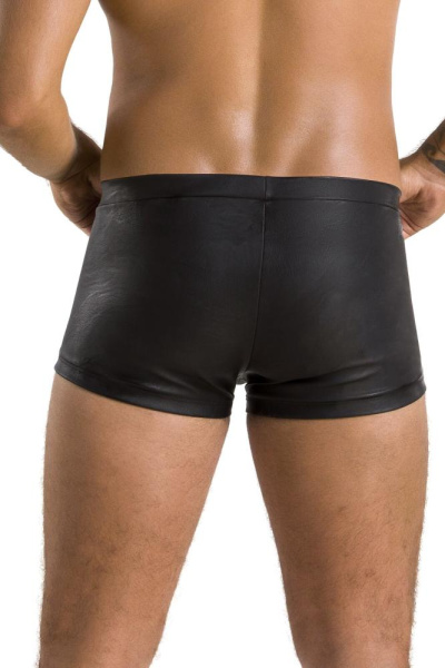 Мужские кожаные боксеры с клапаном Passion 050 Short Patrick XXL/XXXL Black