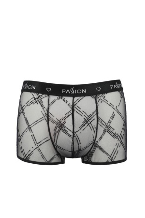Мужские прозрачные боксеры Passion 032 Short James XXL/XXXL Black, сетка || 