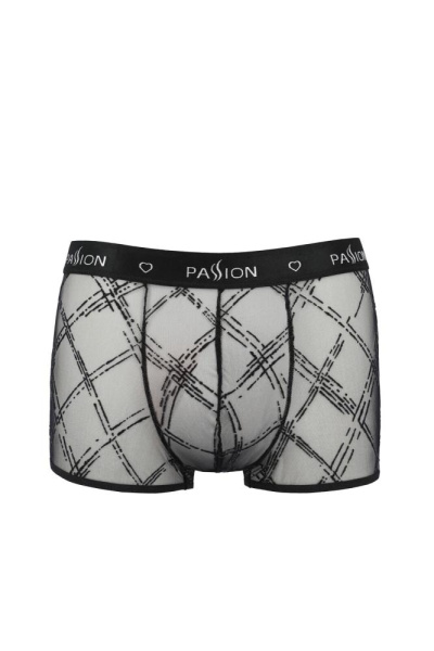 Мужские прозрачные боксеры Passion 032 Short James XXL/XXXL Black, сетка