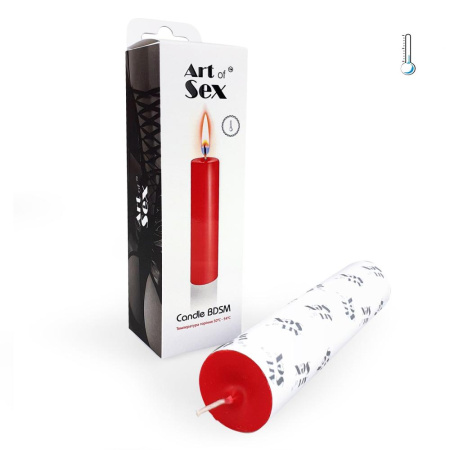 Красная свеча восковая Art of Sex size M 15 см низкотемпературная || 