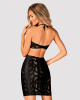 Платье под змеиную кожу Obsessive Vivianty dress M/L, черное || 