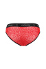 Мужские полупрозрачные трусы Passion 031 Slip Mike L/XL Red, под леопард || 
