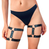 Гартеры на ногу из натуральной кожи Art of Sex - Kristina Leg Garters (2 шт), цвет Черный || 