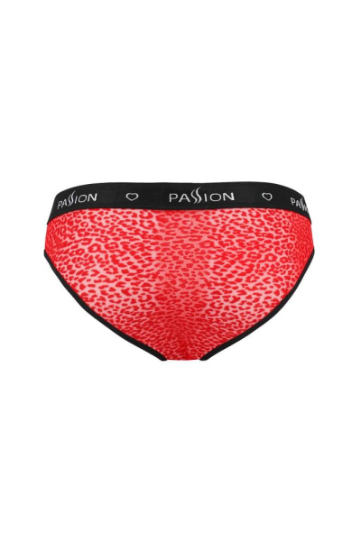 Мужские полупрозрачные трусы Passion 031 Slip Mike L/XL Red, под леопард