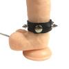 Кольцо для пениса Penis Ring с шипами и поводком, натуральная кожа || 
