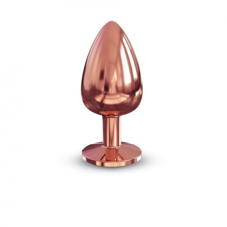 Металлическая анальная пробка с украшением в виде кристалла Dorcel - Diamond Plug Rose Gold L || 
