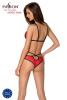 Комплект белья Passion PEONIA SET XXL/XXXL red, бра, трусики || 