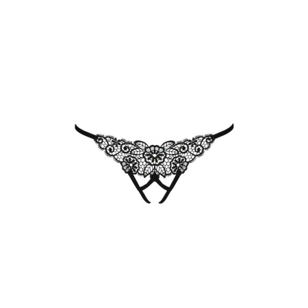 Трусики кружевные с доступом VIOLANTE THONG black XXL/XXXL - Passion Exclusive || 