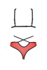 Комплект белья Passion PEONIA SET XXL/XXXL red, бра, трусики || 