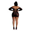 Платье-бодистокинг Moonlight Plus Model 07 XL-XXXL Black, длинный рукав || 