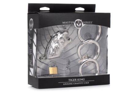 Клетка для члена Master Series Tiger King Cock Cage With Lock || 
