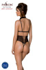 Боди с открытой грудью Passion DOMINICA BODY XXL/XXXL black, воротник-чокер, корсет || 