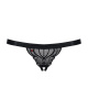 Кружевные танга с доступом Obsessive 828-THC-1 crotchless thong S/M, черные || 