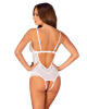 Эротическое полупрозрачное боди Obsessive Heavenlly crotchless teddy XS/S, с доступом || 