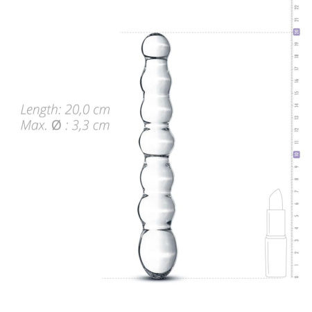 Стеклянный дилдо в виде бусин Gildo Glass Dildo No. 19 || 