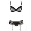 Сексуальный комплект с поясом для чулок LOVELIA SET black XXL/XXXL - Passion || 