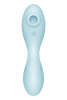 Вакуумный смарт-стимулятор с вибрацией Satisfyer Curvy Trinity 5 (Blue), управление со смартфона || 