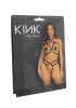 Стрепы-портупея с чокером Leg Avenue Satin elastic harness teddy, One size, Black || 