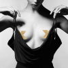 Пэстис - стикини Bijoux Indiscrets - Flash Cross Gold, наклейки на соски || 