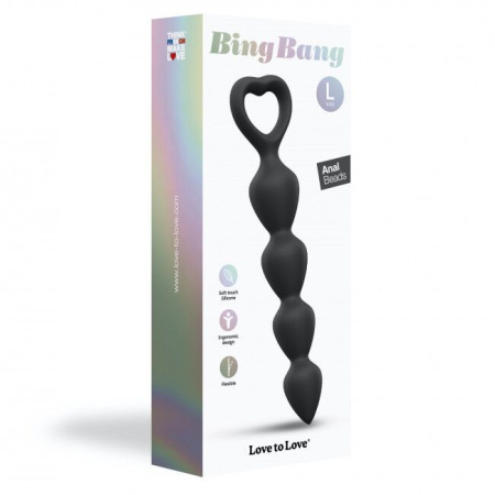 Анальная цепочка Love To Love BING BANG L - BLACK ONYX || 