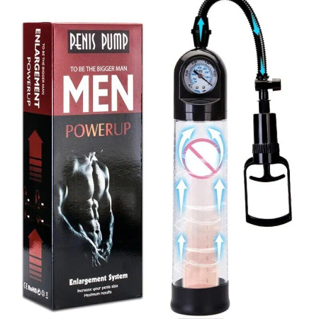 Вакуумная помпа Men Powerup со стрелочным манометром и ручным насосом || 