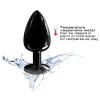 Металлическая анальная пробка с кристаллом Dorcel Diamond Plug Black L || 
