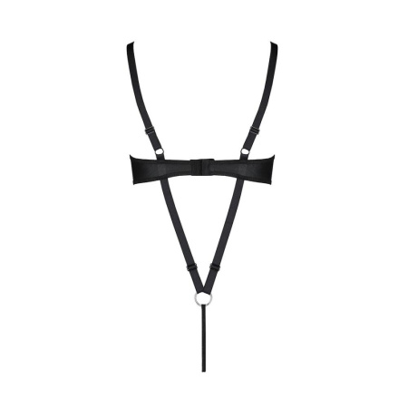 Боди из экокожи CELINE BODY black S/M — Passion: с доступом, открытый || 