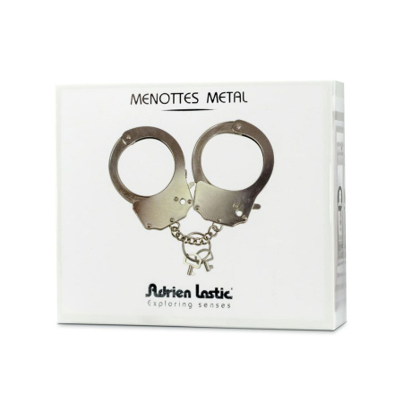 Наручники металлические Adrien Lastic Handcuffs Metallic (полицейские) || 