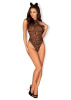 Эротический костюм леопарда Obsessive Leocatia teddy L/XL, боди, обруч с ушками || 