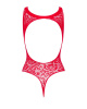 Ажурный бодистокинг с эффектом шнуровки Obsessive B120 teddy red S/M/L, красный || 