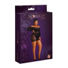 Платье-бодистокинг Moonlight Plus Model 07 XL-XXXL Black, длинный рукав || 