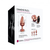 Металлическая анальная пробка с украшением в виде кристалла Dorcel - Diamond Plug Rose Gold L || 