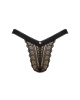 Кружевные трусики с заниженной талией Obsessive Estiqua panties XS/S, black || 