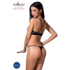 Комплект белья QUENTRIS BIKINI black S/M - Passion Exclusive, стринги и полуоткрытый лиф || 