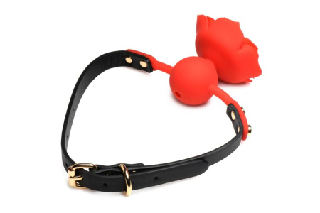 Кляп Master Series Blossom Silicone Rose Gag - Red || 