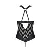 Сетчатый боди с халтером и ритмичным рисунком Hima Body black XXL/XXXL - Passion || 