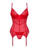 Корсет Obsessive Ingridia corset & thong XL/2XL || 