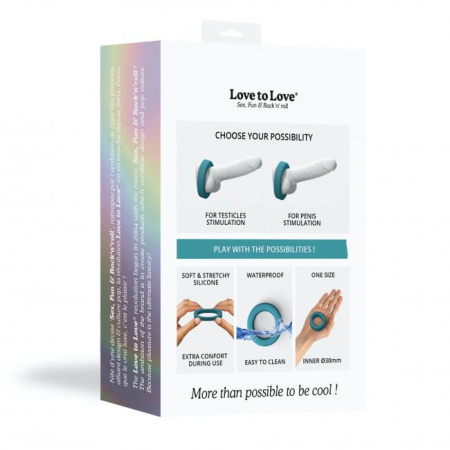Эрекционное кольцо широкое Love To Love COOL RING - TEAL ME || 