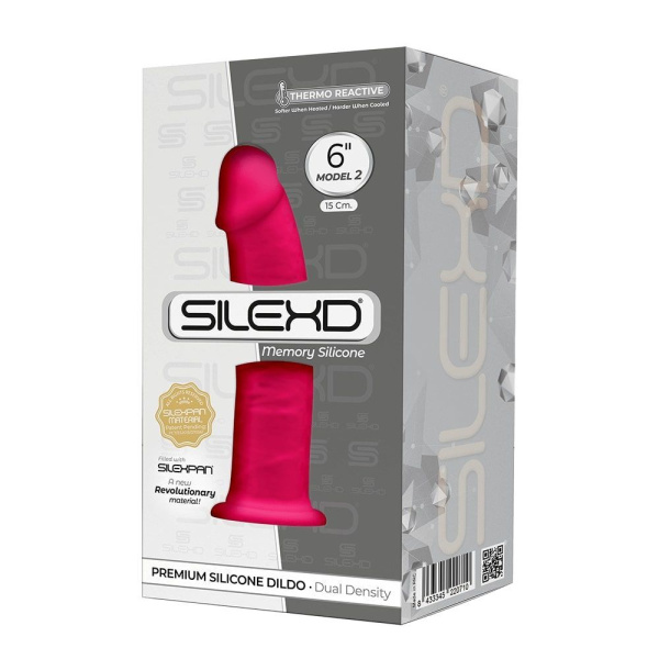 Фаллоимитатор SilexD Robby Pink (MODEL 2 size 6in), двухслойный, силикон+Silexpan, диаметр 3,5см