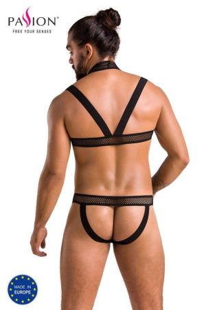 Комплект мужского белья с креплениями Passion 043 Jacob S/M Black, трусы, шлейка || 