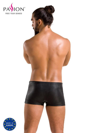 Мужские кожаные боксеры с заклепками Passion 048 Short David L/XL Black || 