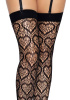 Ажурные чулки с сердечками Leg Avenue Heart Black, one size || 