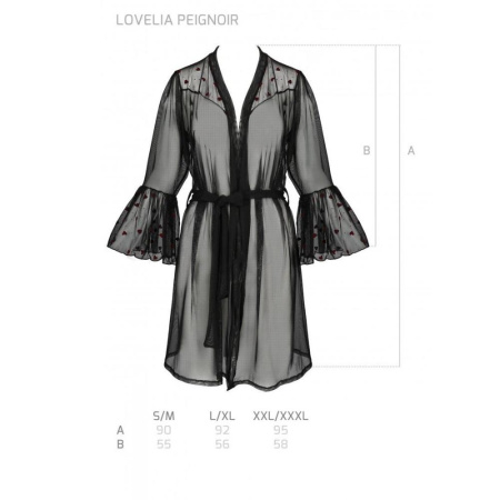 Воздушный пеньюар LOVELIA PEIGNOIR black L/XL - Passion || 